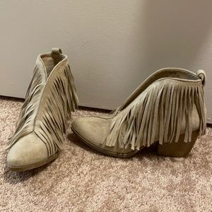 Fringe booties